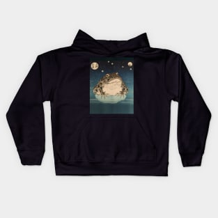 Japanese Frog: Asian American and Pacific Islander Heritage Month, United States on a Dark Background Kids Hoodie